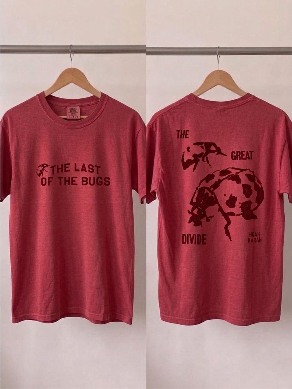 Noah Kahan The Great Divide Tour 2026 Comfort Colors T-Shirt LadyBugs Crimson